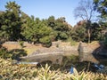 Hamarikyu Gardens in Tokyo, Japan Royalty Free Stock Photo